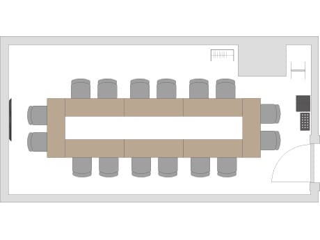 ロの字形式のレイアウト
